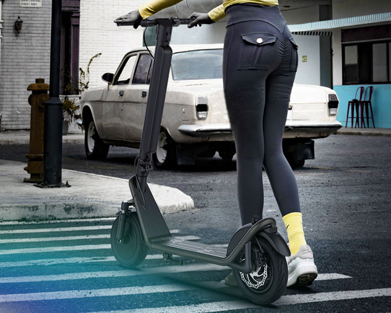 X11-36V 13Ah 450W 10-дюймовый большой двухколесный складной электросамокат с длинной батареей